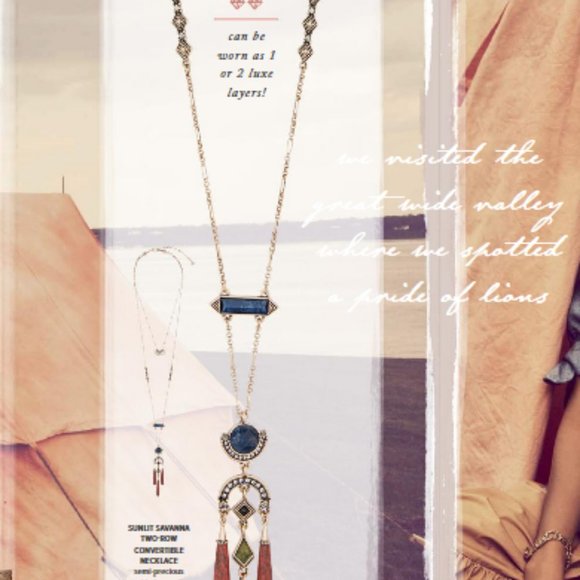 Sunlit Savanna Two-Row Convertible Necklace - Picture 2 of 3